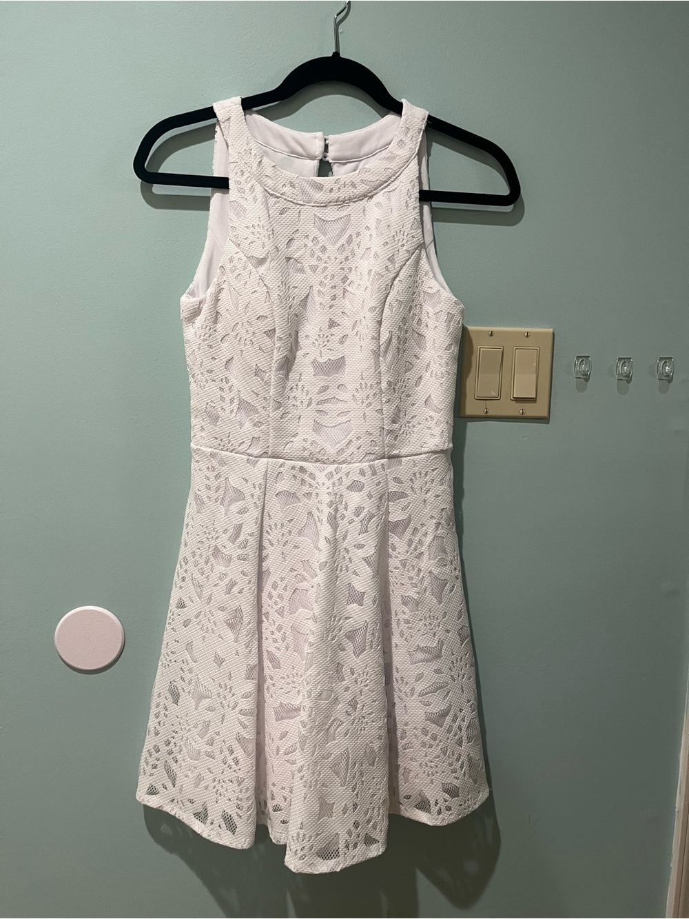 Emerald Sundae White Lace A-Line Party Dress